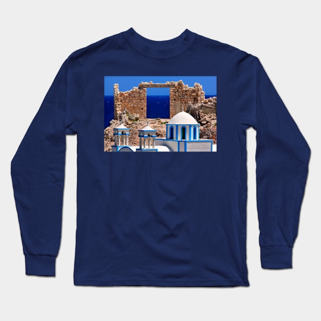 Sacred gate of the Aegean Long Sleeve T-Shirt by Cretense72